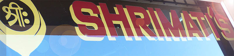 Shrimatis Window Signage