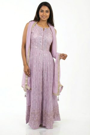Lilac georgette punjabee