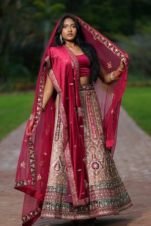 Champagne bridal lehengha