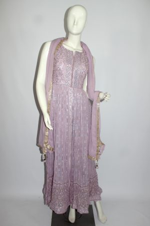 Lilac georgette punjabee