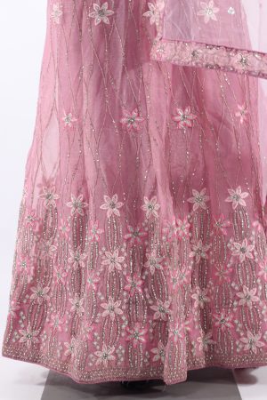 Light pink embellished lehengha