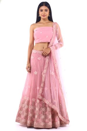 Light pink embellished lehengha