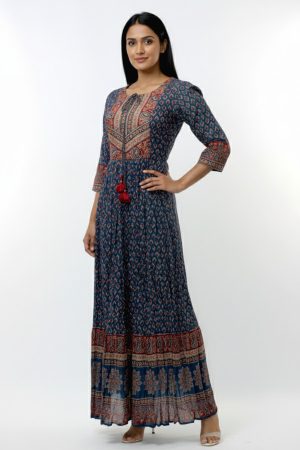Blue cotton kurti dress (Size M only)