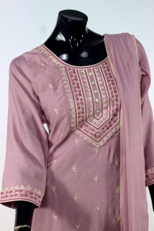 Lilac cotton silk punjabee
