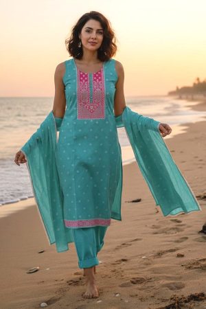 Light blue cotton punjabee